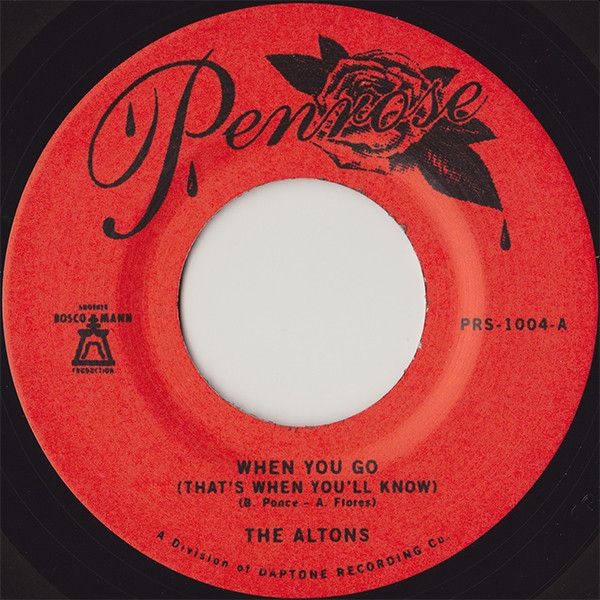 ** FLASH SALE ** ALTONS - When You Go (That's When You'll Know) 7"