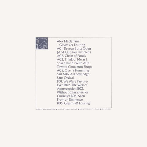ALEX MACFARLANE - Gleams & Louring LP