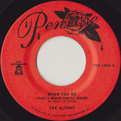 ** FLASH SALE ** ALTONS - When You Go (That's When You'll Know) 7"