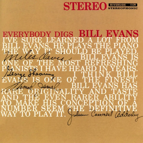 BILL EVANS - Everybody Digs Bill Evans LP (RSD 2024)