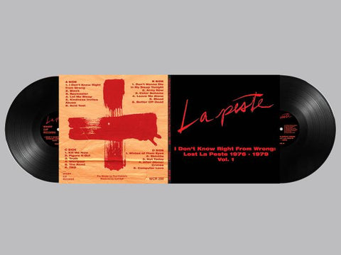 * PREORDER * LA PESTE - I Don't Know Right From Wrong: Lost La Peste 1976-1979 Vol 1 2LP
