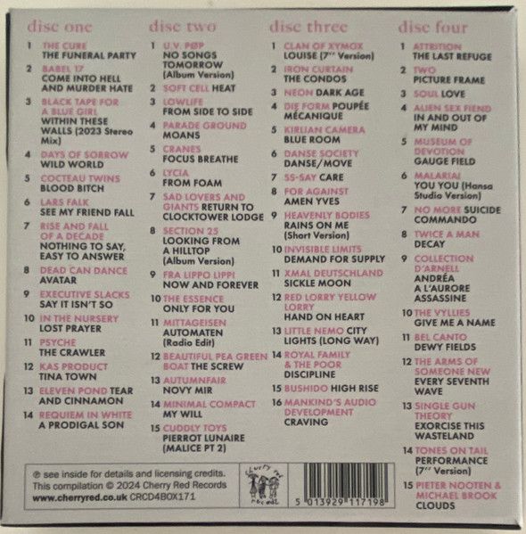 v/a- NO SONGS TOMORROW: Darkwave, Ethereal Rock And Coldwave 1981 – 1990 4CD