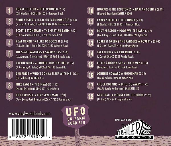 v/a- UFO ON FARM ROAD 318: Twisted Tales From The Vinyl Wasteland CD