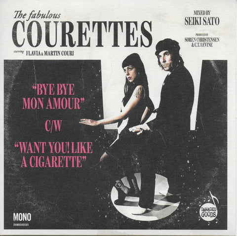 COURETTES - Bye Bye Mon Amour / Want You! Like A Cigarette 7" (colour vinyl)