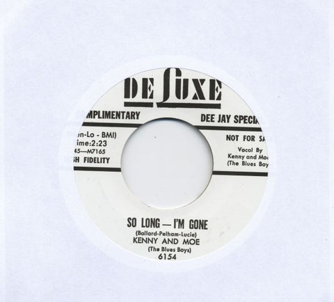 ** FLASH SALE ** KENNY & MOE - So Long, I’m Gone / Double Talk Baby 7"