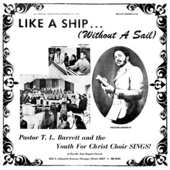 PASTOR T.L. BARRETT and the YOUTH FOR CHRIST CHOIR - Like A Ship... (Without A Sail) LP