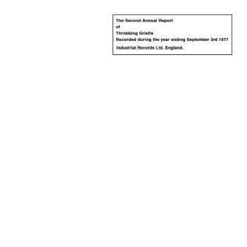 THROBBING GRISTLE - The Second Annual Report LP